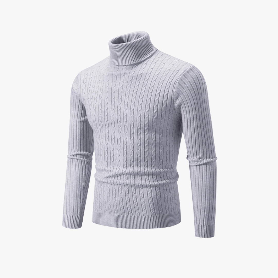 Mason | Men’s Ribbed Turtleneck Sweater - Mason Luxor