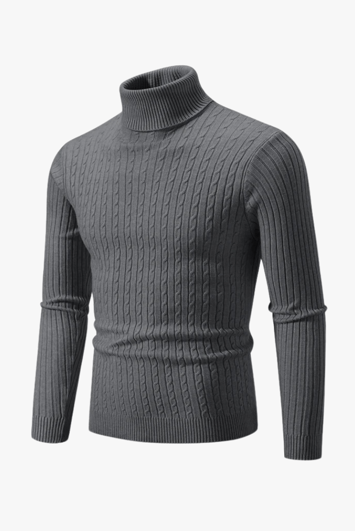 Mason | Men’s Ribbed Turtleneck Sweater - Mason Luxor