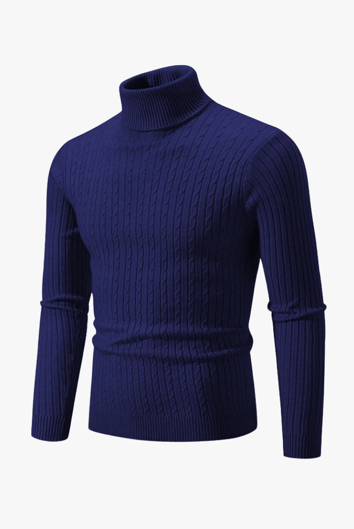 Mason | Men’s Ribbed Turtleneck Sweater - Mason Luxor
