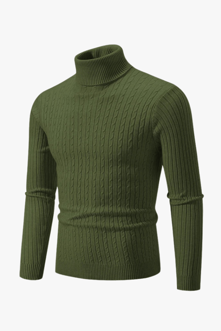 Mason | Men’s Ribbed Turtleneck Sweater - Mason Luxor