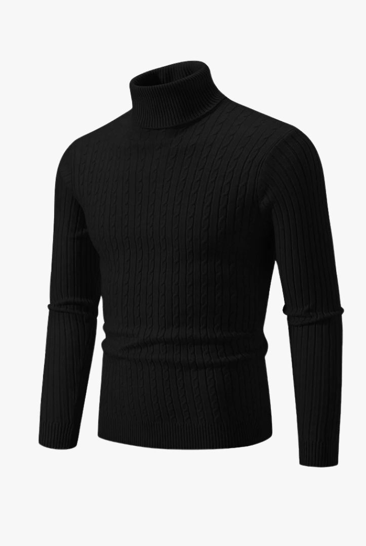 Mason | Men’s Ribbed Turtleneck Sweater - Mason Luxor