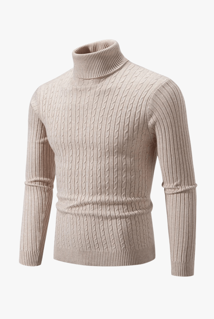 Mason | Men’s Ribbed Turtleneck Sweater - Mason Luxor