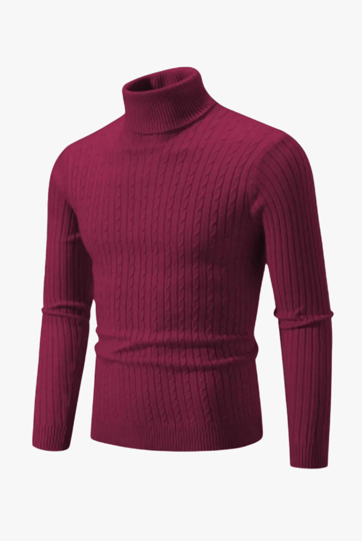 Mason | Men’s Ribbed Turtleneck Sweater - Mason Luxor