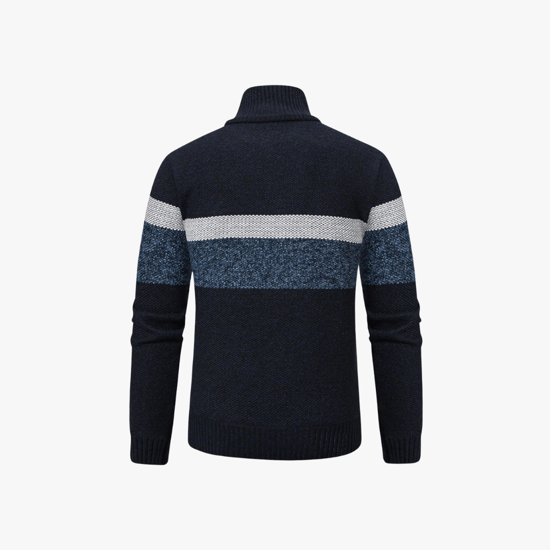 Mason | Men’s Striped Half - Zip Pullover - Mason Luxor
