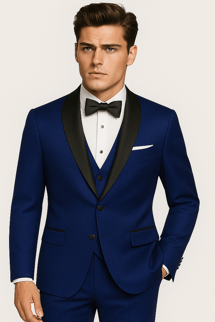 Mason | Men's Suits Slim Fit,3 Piece Suit for Men,2 Button Blazer Jacket Vest Pants with Tie,Men Tuxedo Suit Set - Mason Luxor Men Fashion