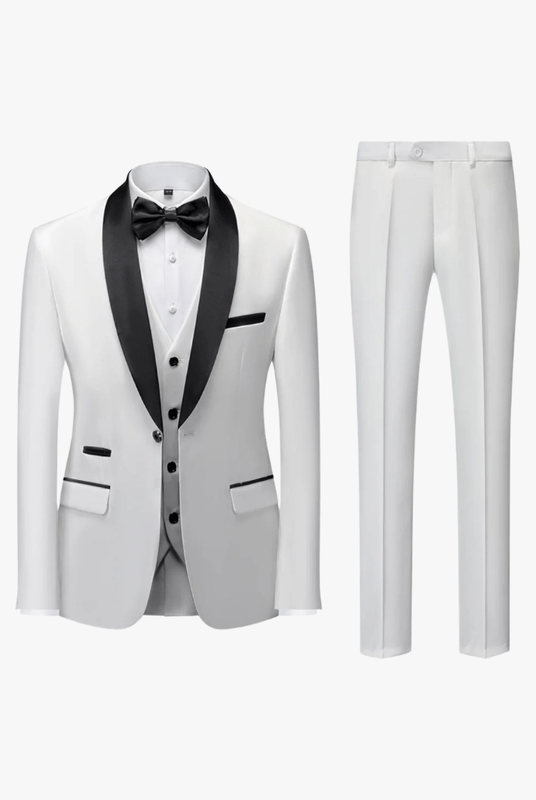 Mason | Men's Suits Slim Fit,3 Piece Suit for Men,2 Button Blazer Jacket Vest Pants with Tie,Men Tuxedo Suit Set - Mason Luxor Men Fashion