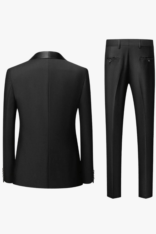 Mason | Men's Suits Slim Fit,3 Piece Suit for Men,2 Button Blazer Jacket Vest Pants with Tie,Men Tuxedo Suit Set - Mason Luxor Men Fashion