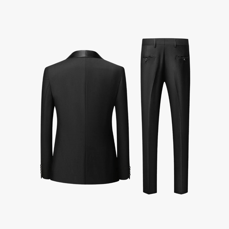 Mason | Men's Suits Slim Fit,3 Piece Suit for Men,2 Button Blazer Jacket Vest Pants with Tie,Men Tuxedo Suit Set - Mason Luxor Men Fashion