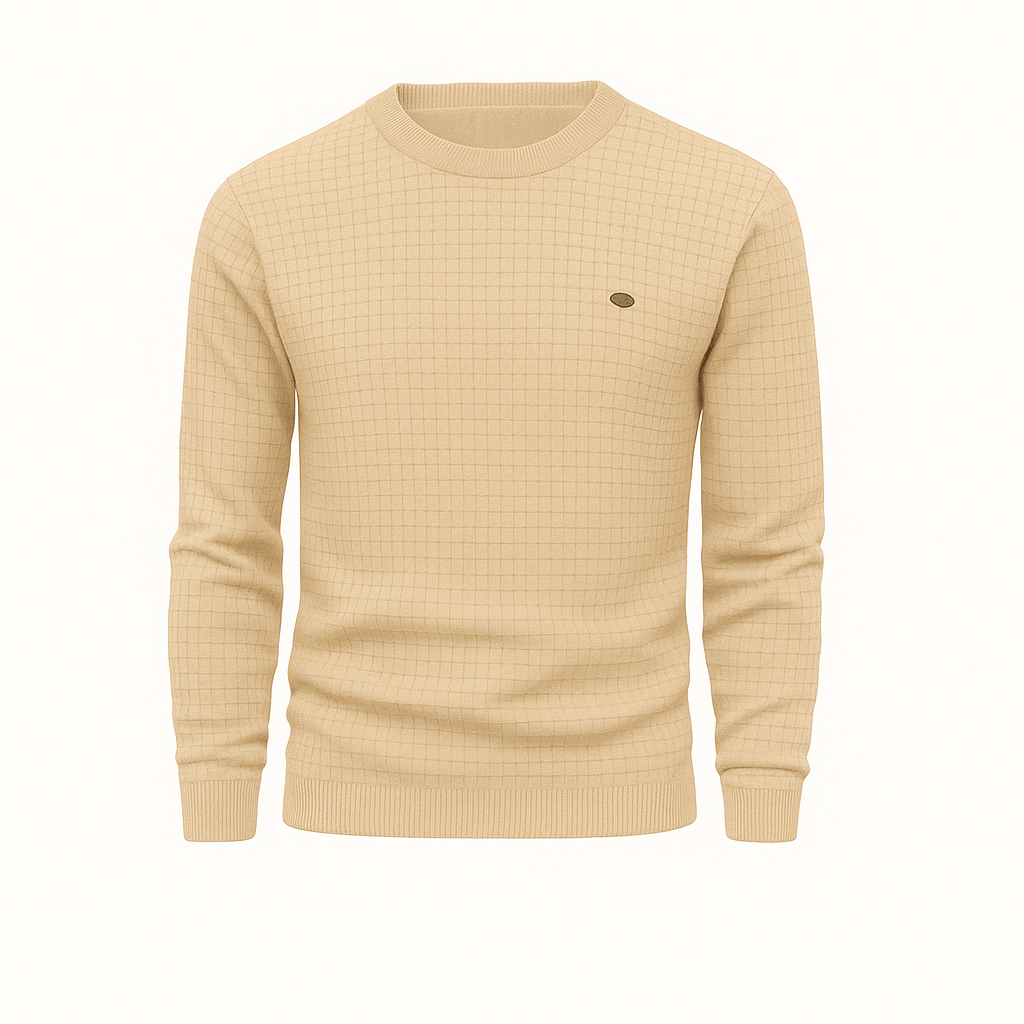 Mason | Men’s Textured Crewneck Sweater - Mason Luxor