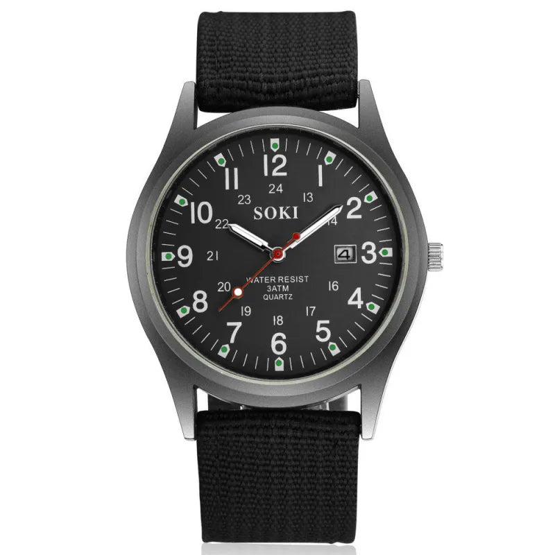 Mason | Military Field Watch – Tactical Nylon Strap & Luminous Dial - Mason Luxor Men Fashion