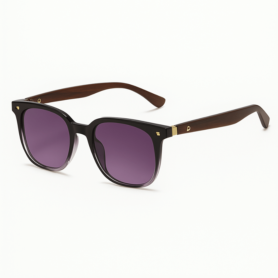 Mason | Retro Wooden Sunglasses – Unisex Vintage Style with UV Protection - Mason Luxor