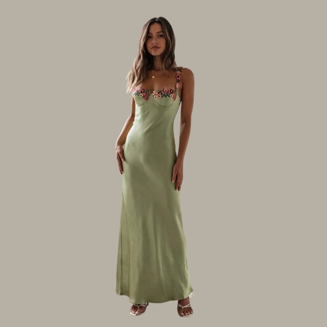 Mason | Women's Embroidered Maxi Dress - Mason Luxor