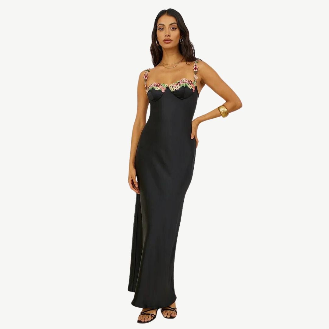 Mason | Women's Embroidered Maxi Dress - Mason Luxor