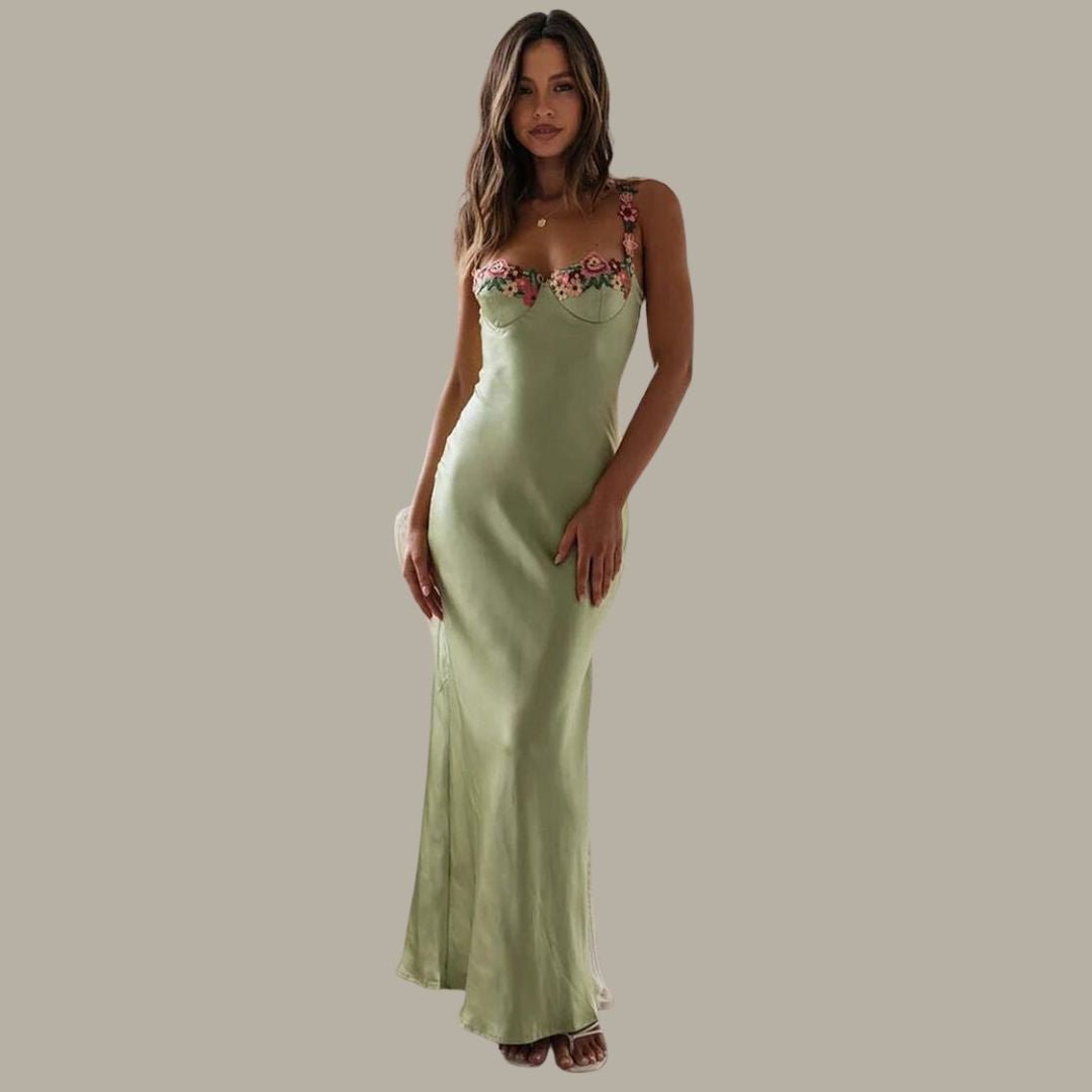 Mason | Women's Embroidered Maxi Dress - Mason Luxor