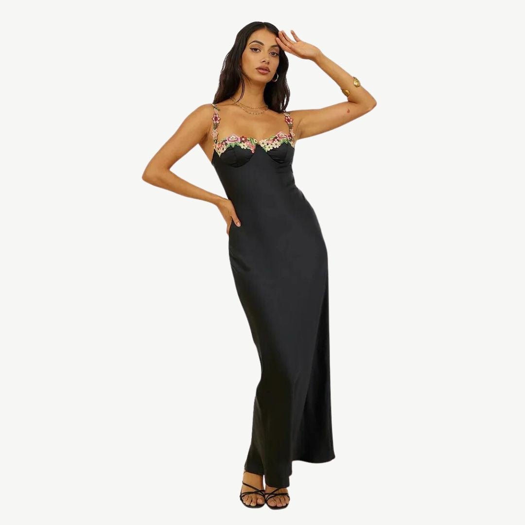 Mason | Women's Embroidered Maxi Dress - Mason Luxor