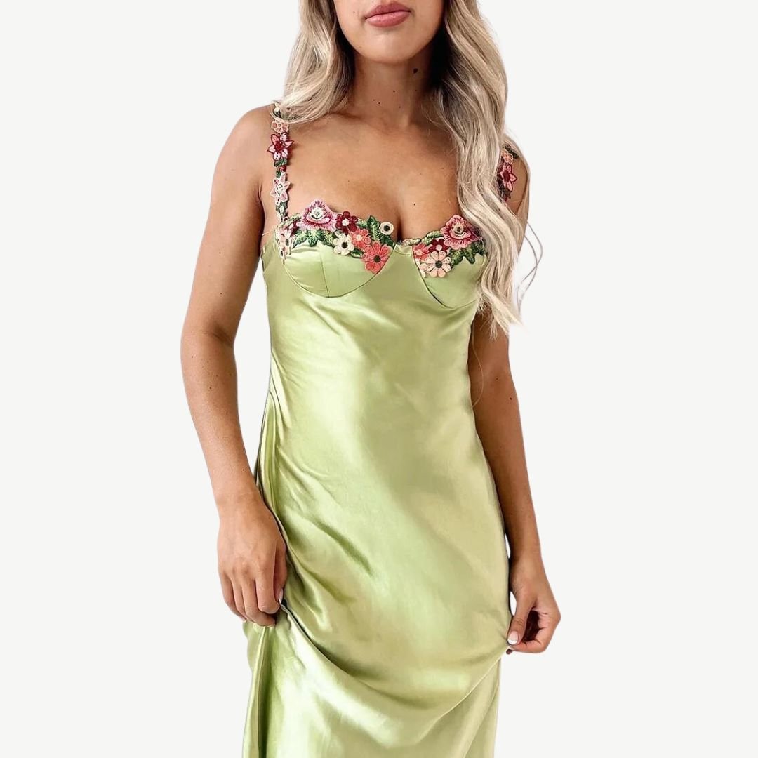 Mason | Women's Embroidered Maxi Dress - Mason Luxor