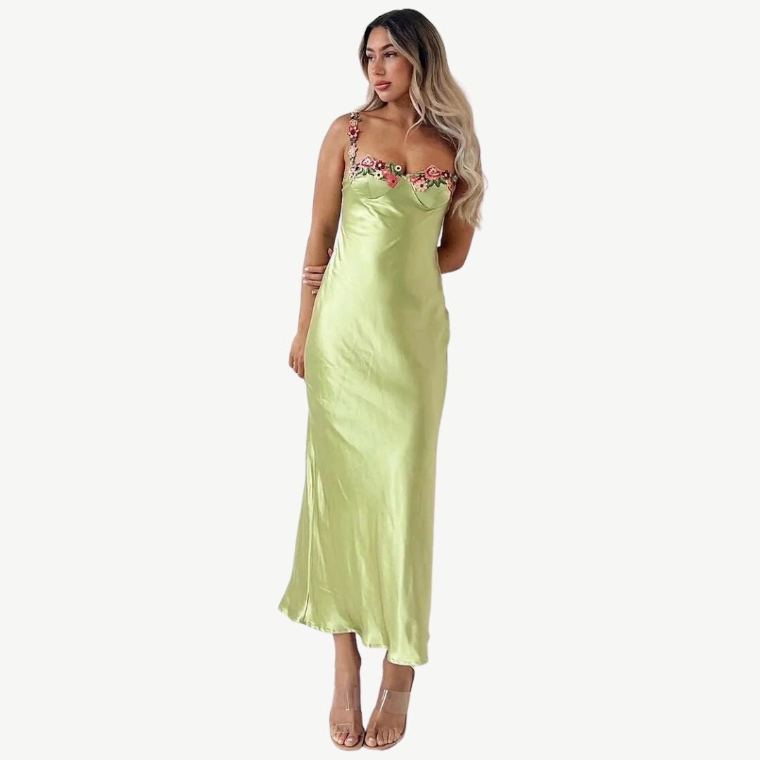 Mason | Women's Embroidered Maxi Dress - Mason Luxor