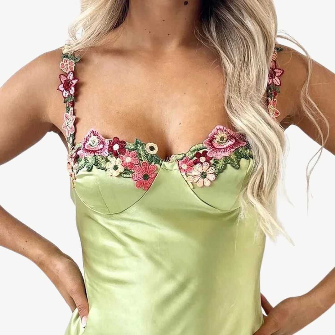 Mason | Women's Embroidered Maxi Dress - Mason Luxor