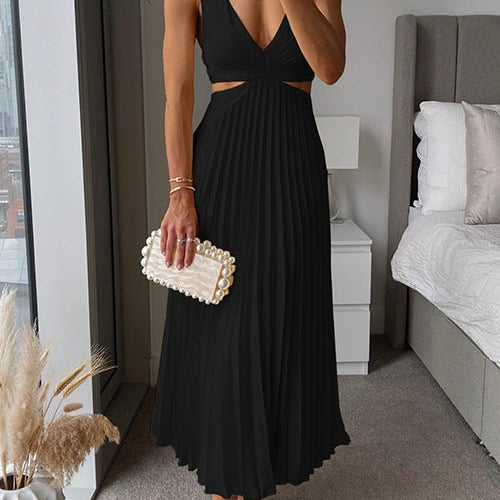 Mason | Women’s Pleated Maxi Dress - Mason Luxor