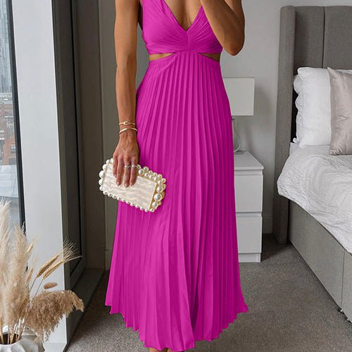 Mason | Women’s Pleated Maxi Dress - Mason Luxor