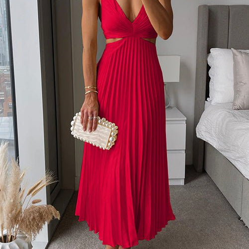 Mason | Women’s Pleated Maxi Dress - Mason Luxor