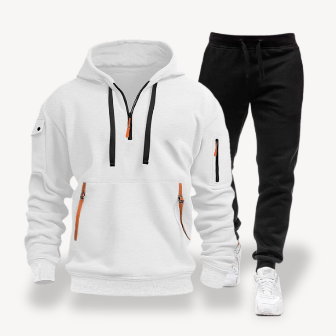 Men Tracksuits with Half Zip Hoodie | Set - Mason Luxor