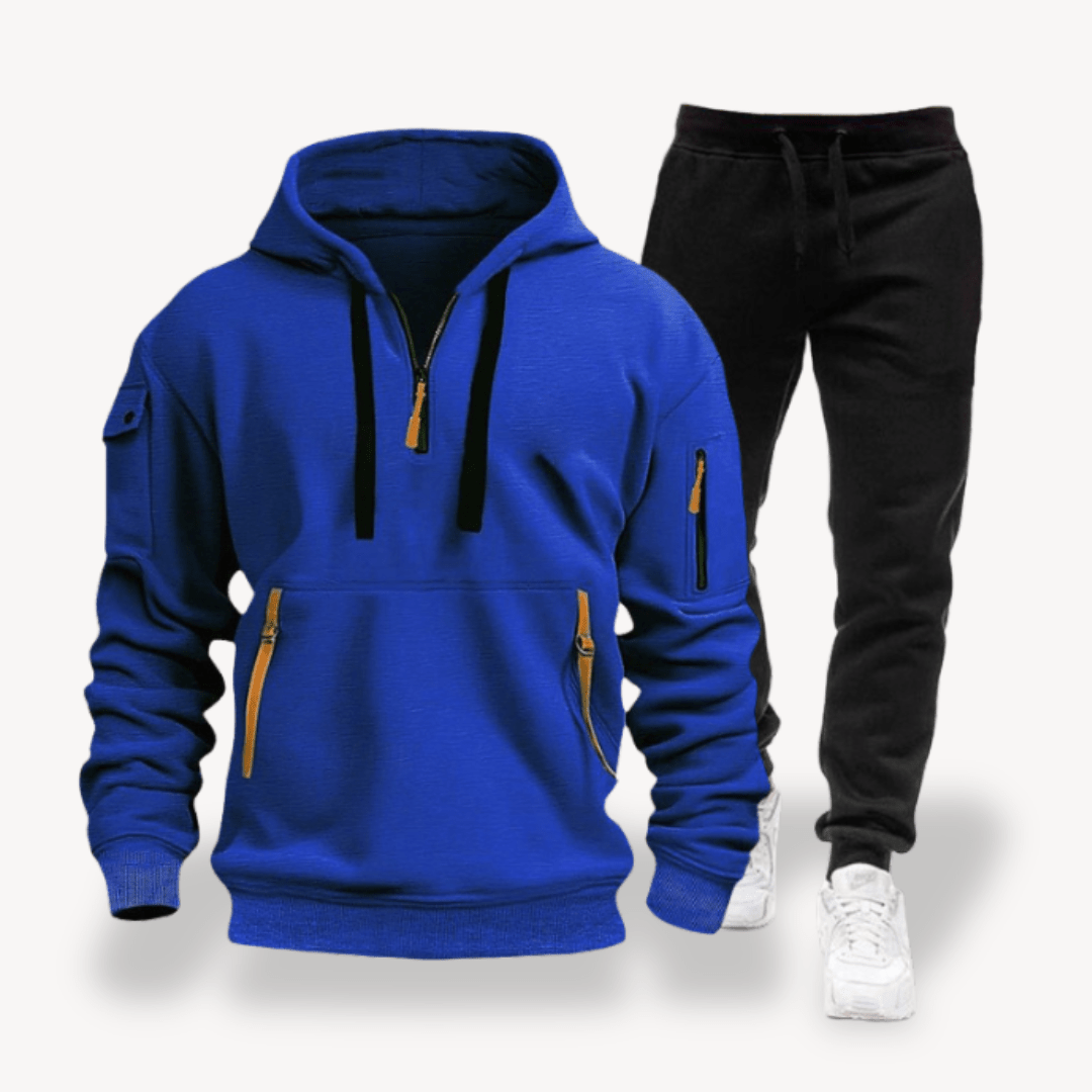 Men Tracksuits with Half Zip Hoodie | Set - Mason Luxor