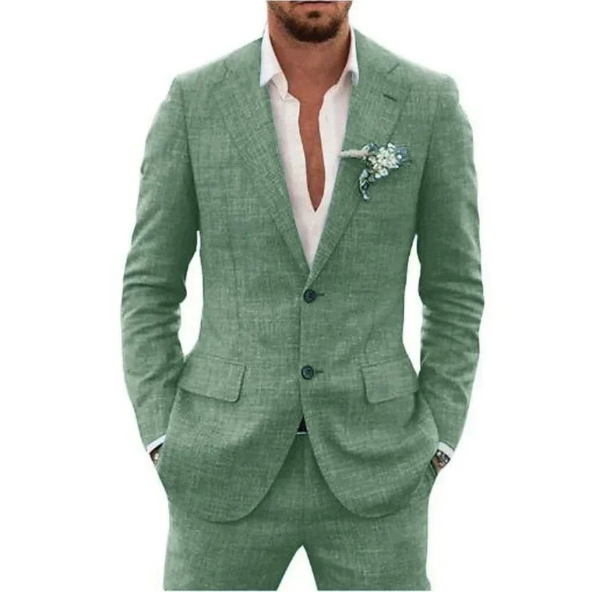 Men’s 2 - Piece Wedding Suits With Flap Pockets | Business - Mason Luxor
