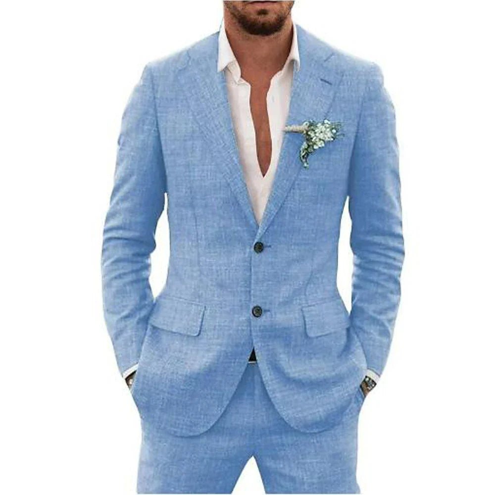 Men’s 2 - Piece Wedding Suits With Flap Pockets | Business - Mason Luxor