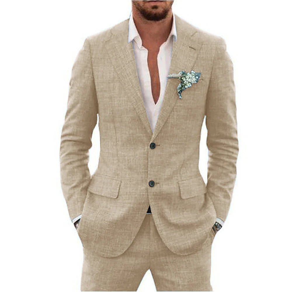 Men’s 2 - Piece Wedding Suits With Flap Pockets | Business - Mason Luxor