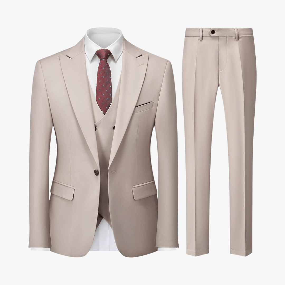 Men's 3 Piece Slim Fit Suit – Blazer, Waistcoat, Trousers - Mason Luxor