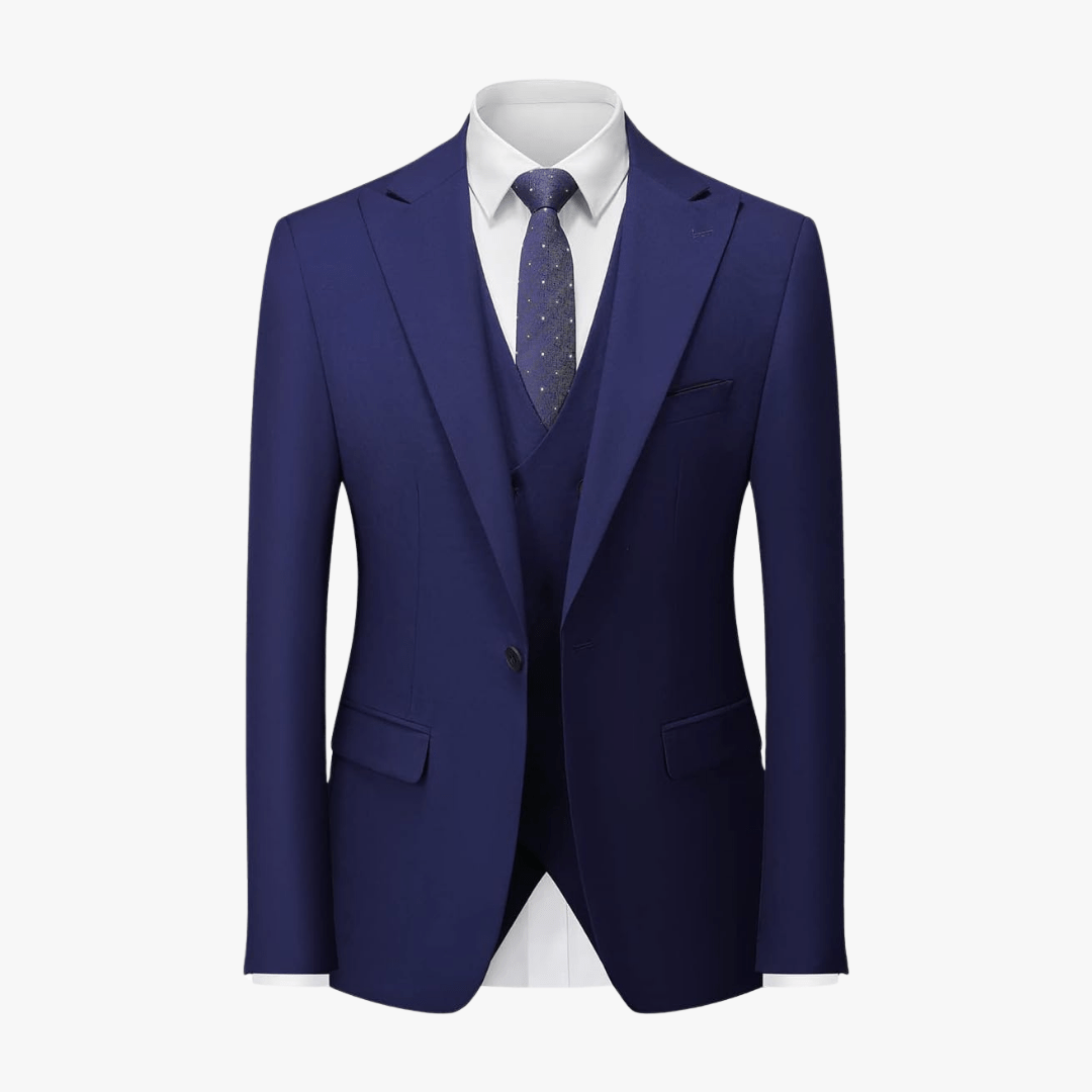 Men's 3 Piece Slim Fit Suit – Blazer, Waistcoat, Trousers - Mason Luxor