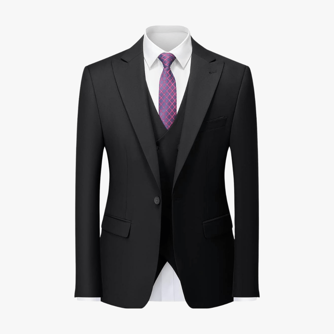 Men's 3 Piece Slim Fit Suit – Blazer, Waistcoat, Trousers - Mason Luxor