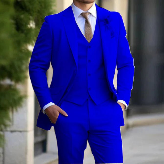 Men’s 3 - Piece Wedding Suits With Lapel Collar | Formal - Mason Luxor