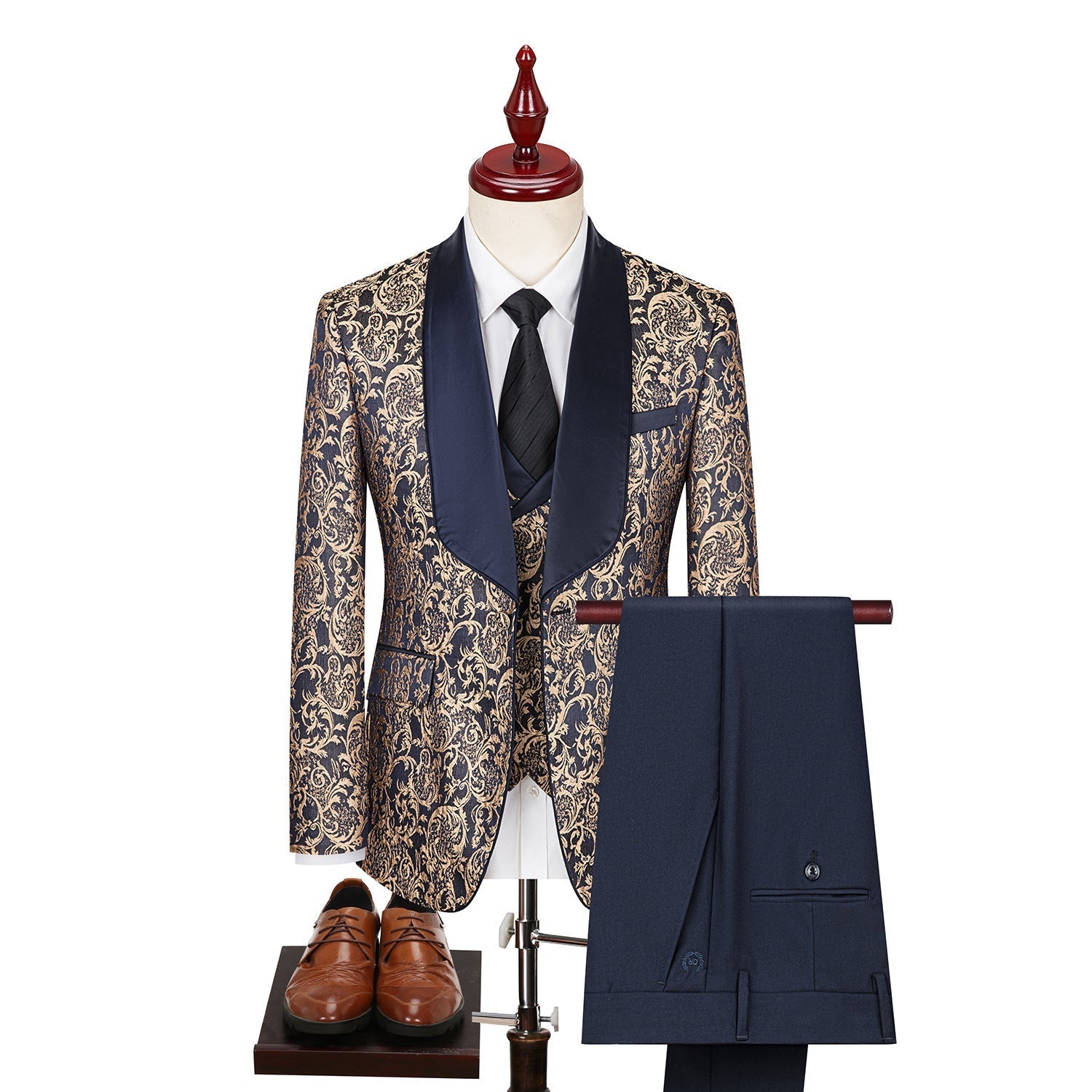 Men’s 3 - Piece Wedding Suits With Patterned Jacket | Tailored - Mason Luxor