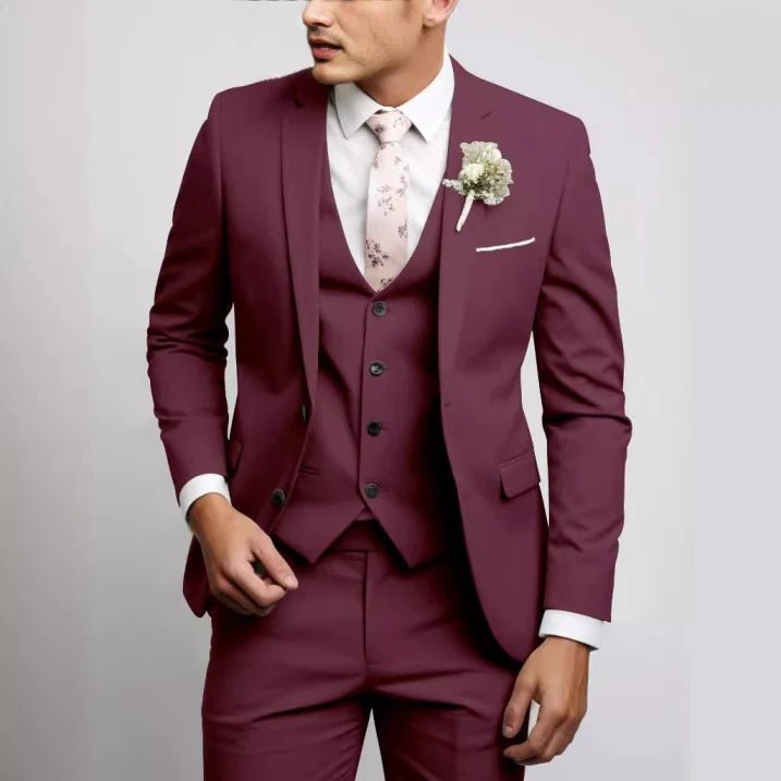 Men’s 3 - Piece Wedding Suits With Slim - Fit Design | Tailored - Mason Luxor