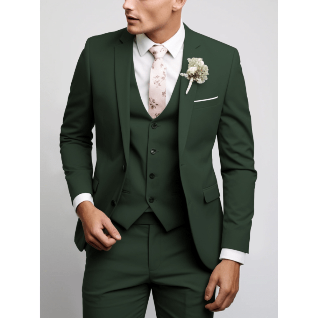 Men’s 3 - Piece Wedding Suits With Slim - Fit Design | Tailored - Mason Luxor
