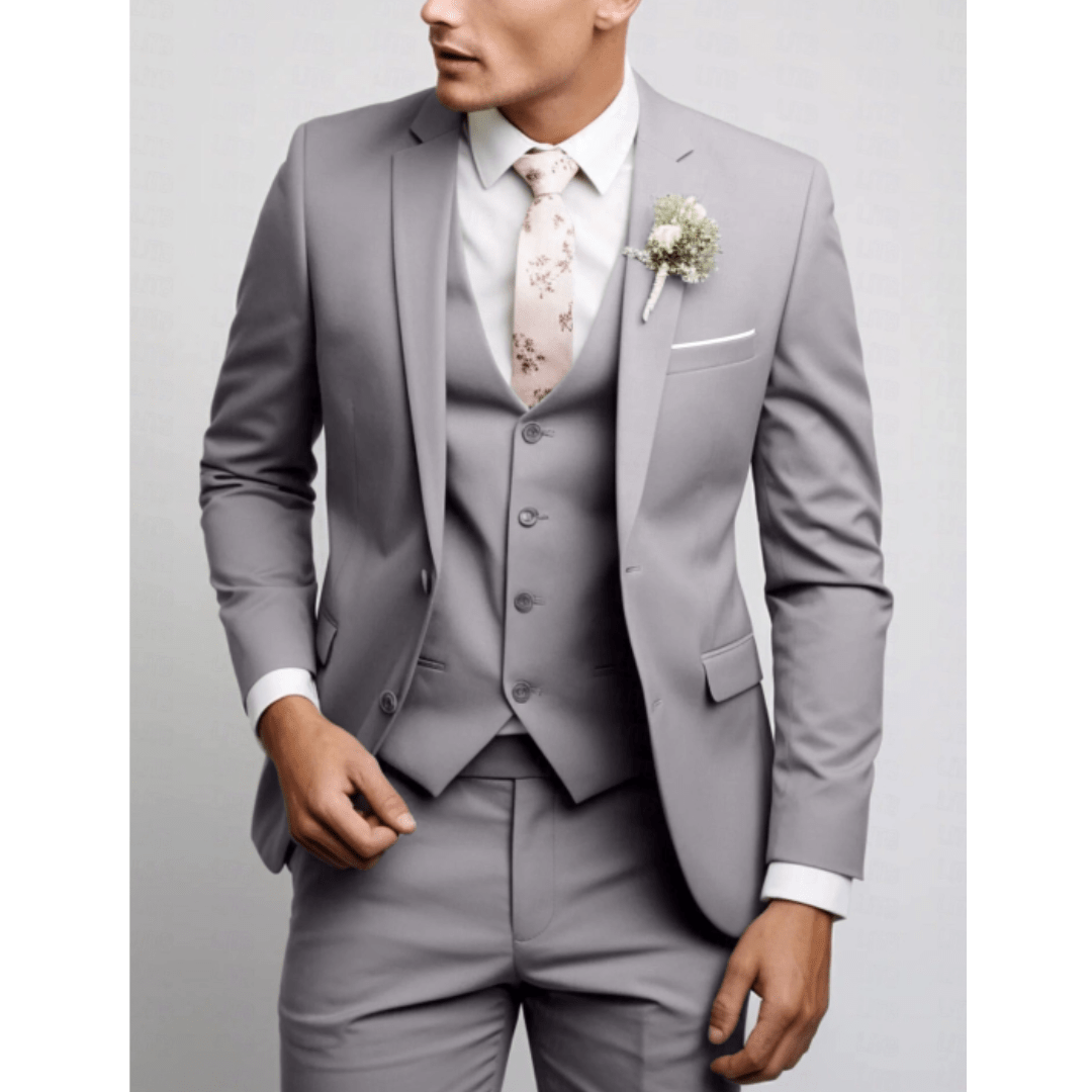 Men’s 3 - Piece Wedding Suits With Slim - Fit Design | Tailored - Mason Luxor