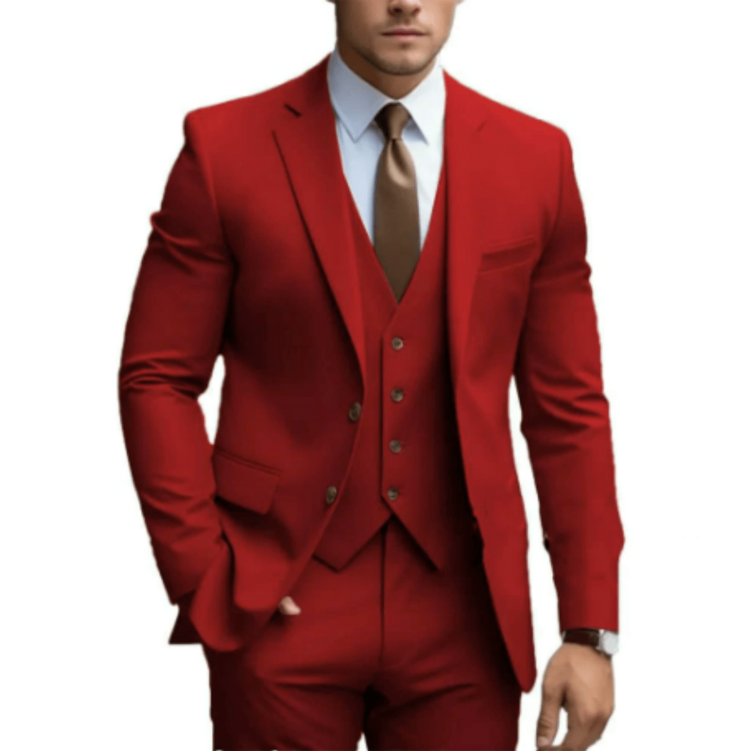 Men’s 3 - Piece Wedding Suits With Slim - Fit Design | Wedding - Mason Luxor
