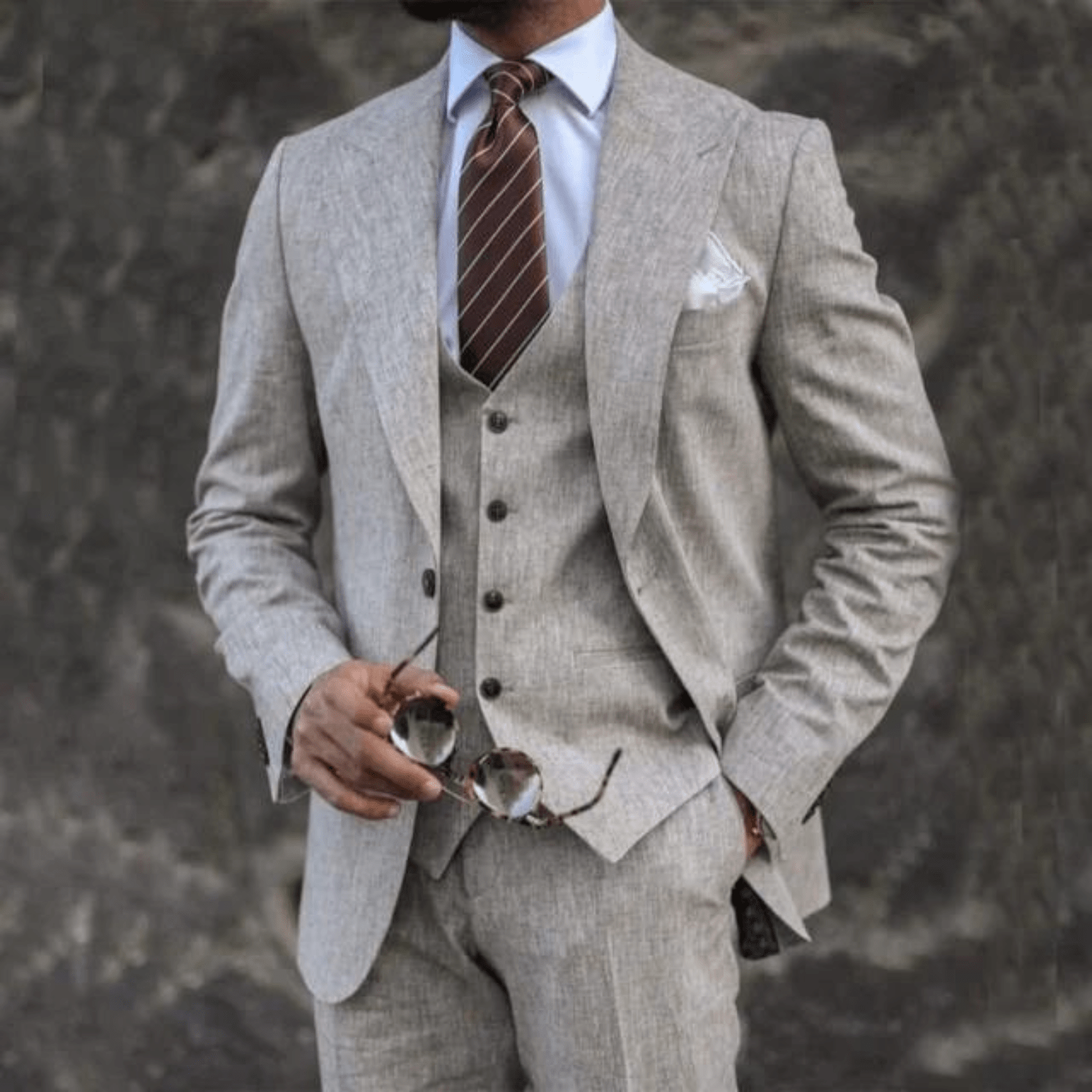 Men’s 3 - Piece Wedding Suits With Tailored Waistcoat | Business - Mason Luxor