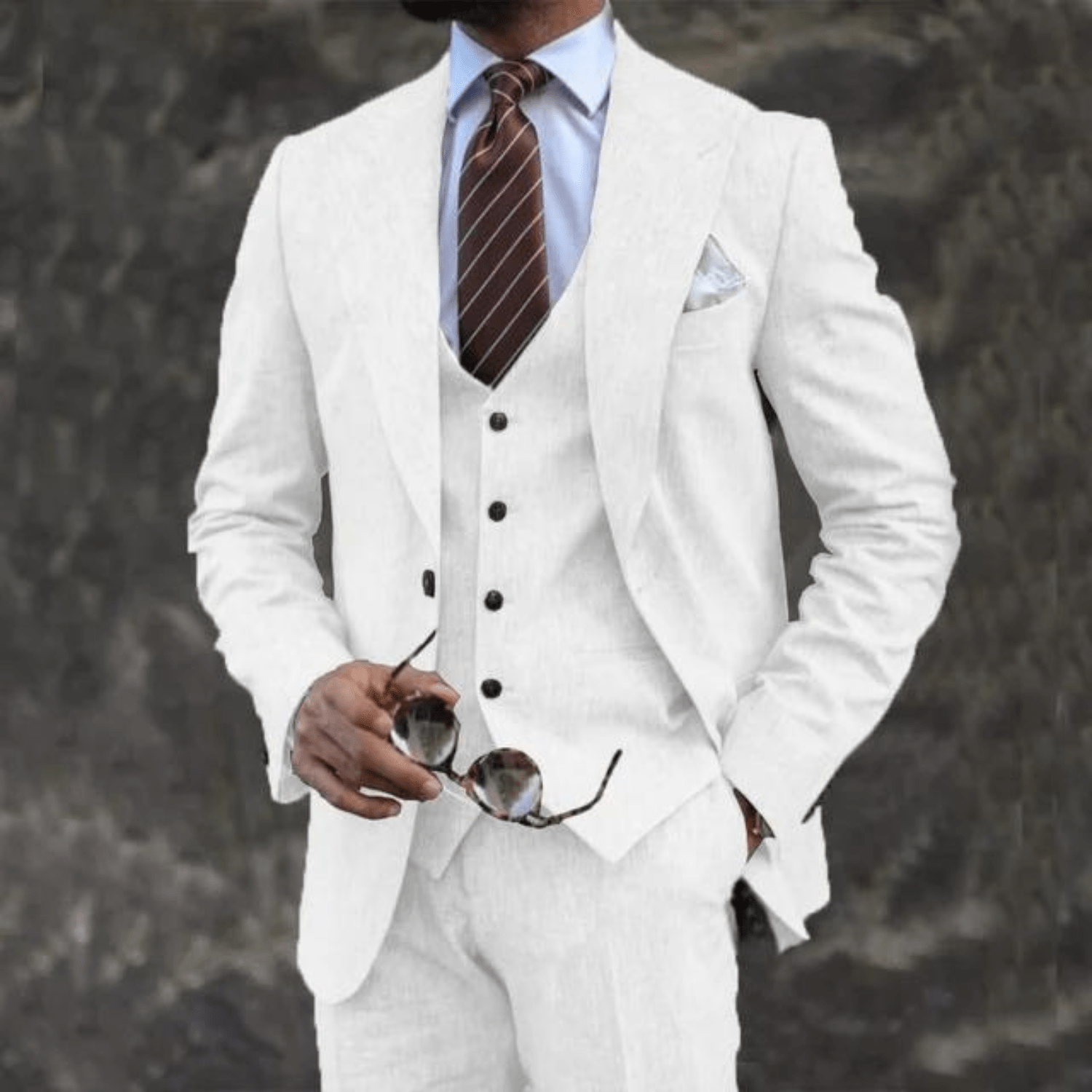 Men’s 3 - Piece Wedding Suits With Tailored Waistcoat | Business - Mason Luxor