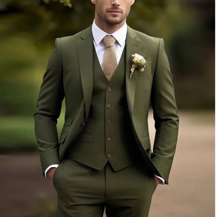 Men’s 3 - Piece Wedding Suits With Waistcoat | Tailored - Mason Luxor