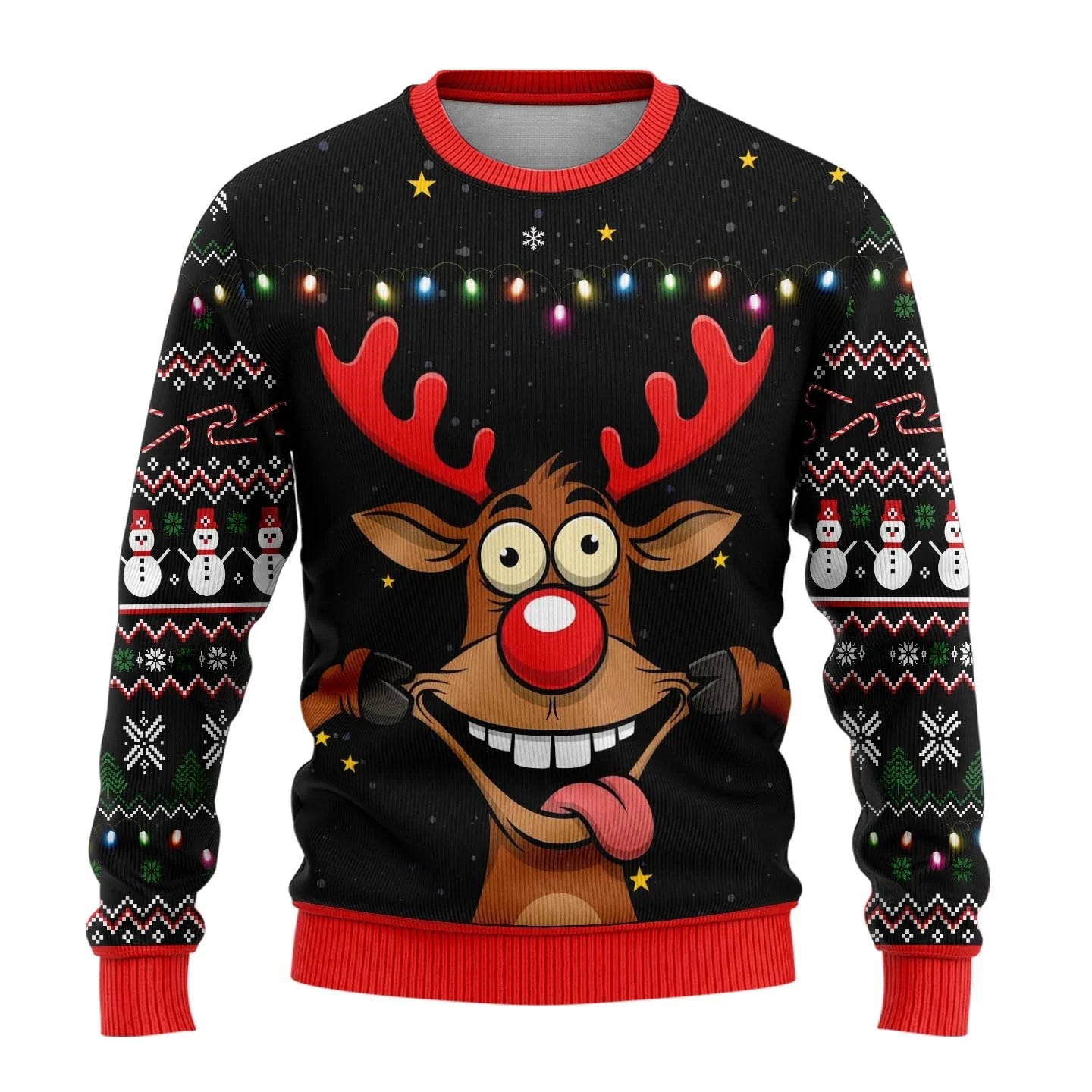 Men’s 3D Christmas Jumper With Funny Festive Prints | Novelty - Mason Luxor