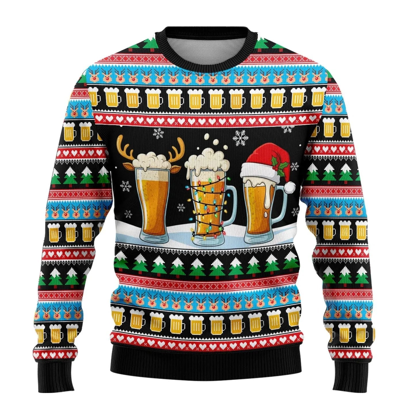 Men’s 3D Christmas Jumper With Funny Festive Prints | Novelty - Mason Luxor