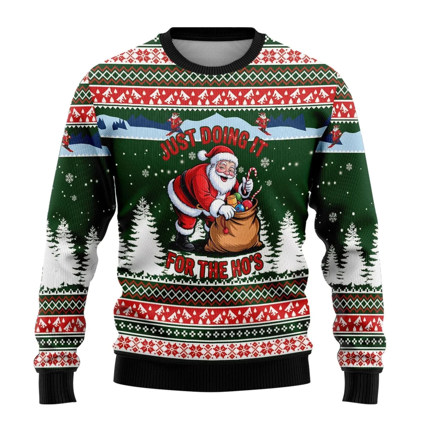 Men’s 3D Christmas Jumper With Funny Festive Prints | Novelty - Mason Luxor