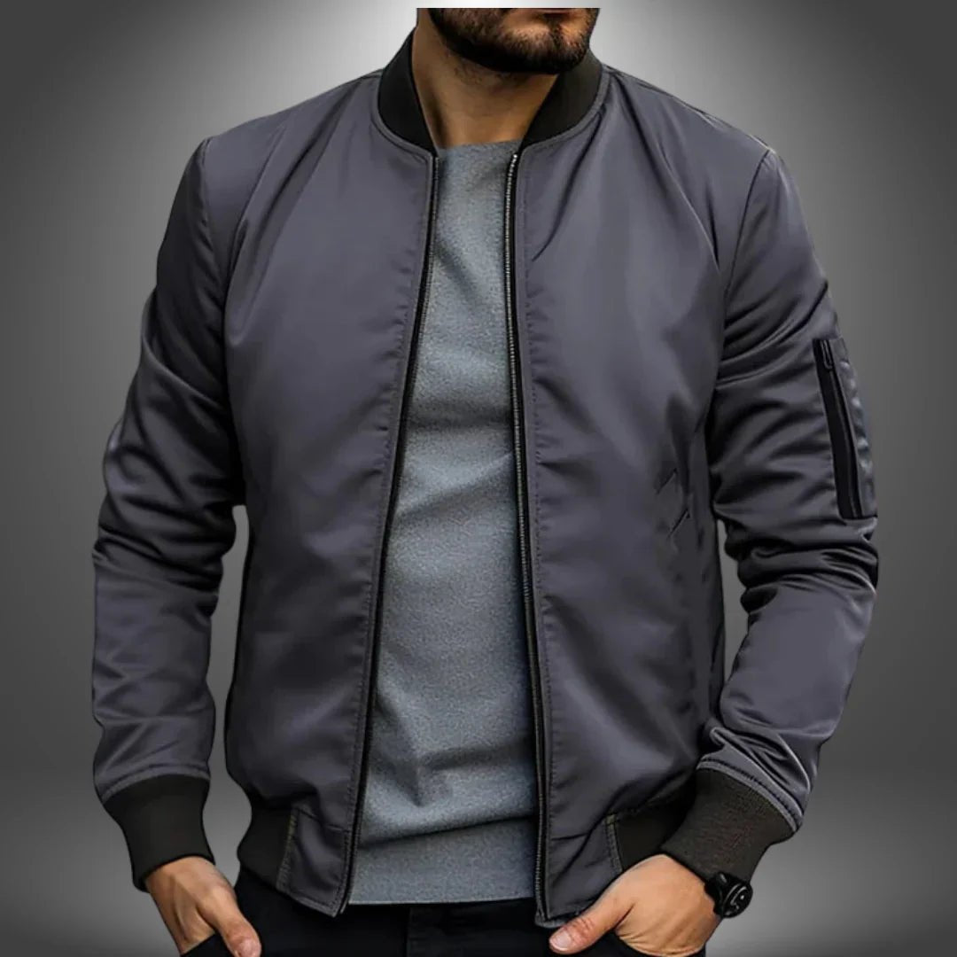 Men’s Bomber Jacket With Zip Pocket | Casual - Mason Luxor
