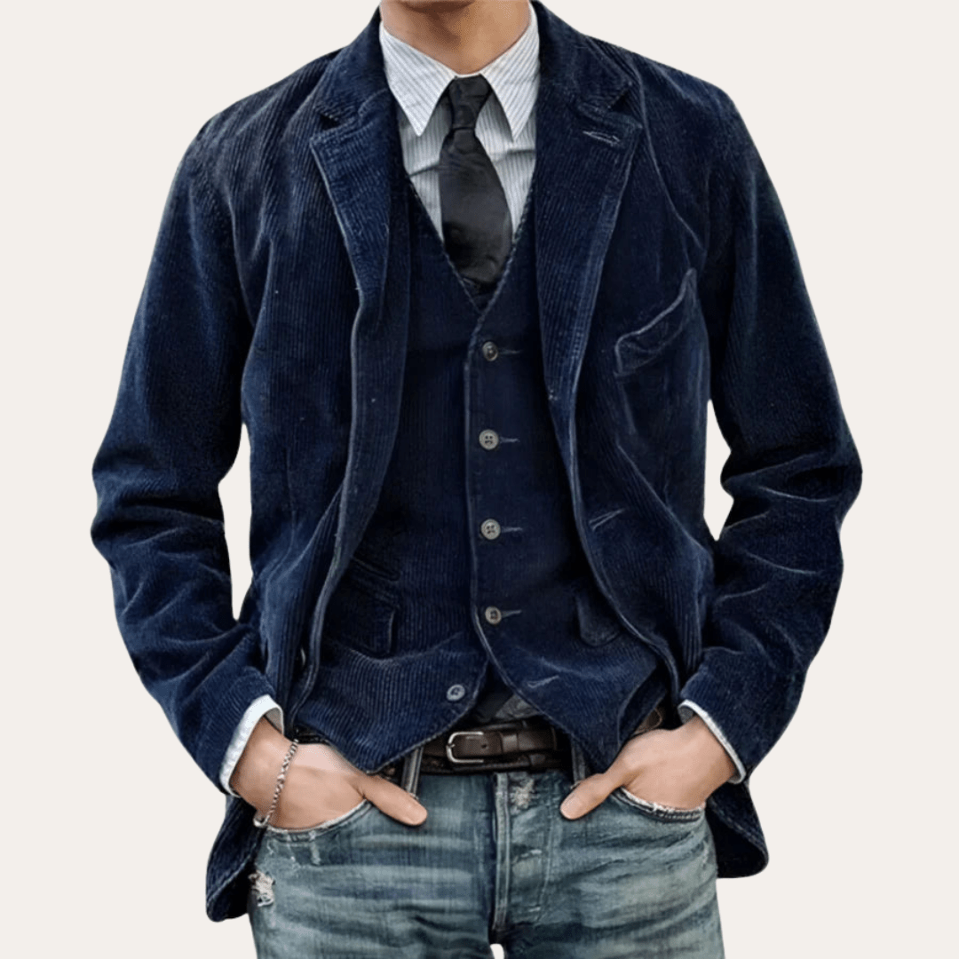 Men's Casual Blazer with Corduroy Texture | Winter - Mason Luxor