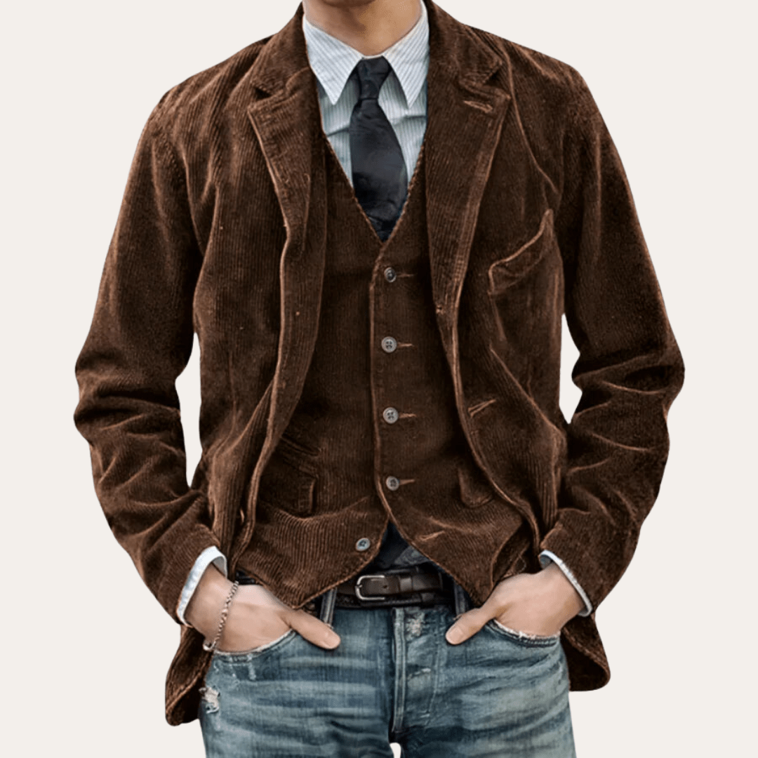 Men's Casual Blazer with Corduroy Texture | Winter - Mason Luxor