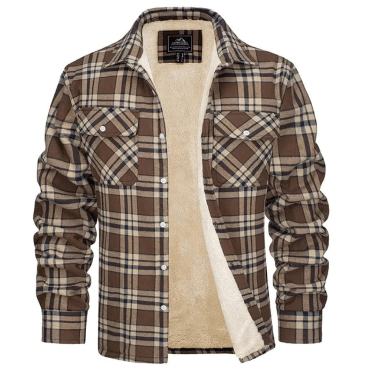 Men’s Fleece Jacket With Check Pattern | Winter - Mason Luxor