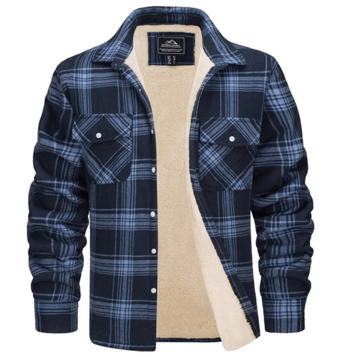 Men’s Fleece Jacket With Check Pattern | Winter - Mason Luxor